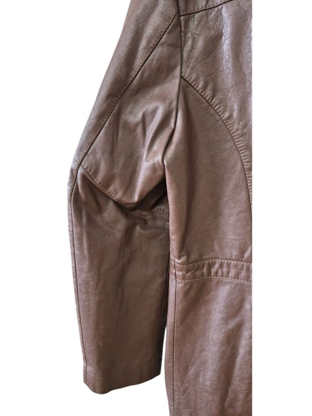 Clipper Mist Brown Genuine Leather Jacket Size 44 Regular Removable Lining - Picture 10 of 10